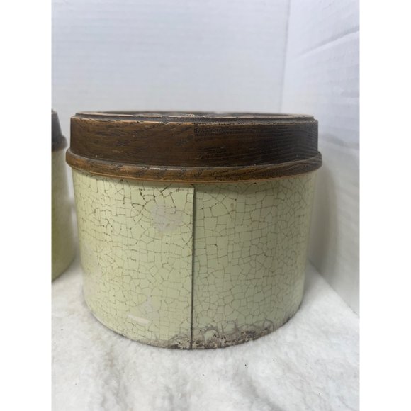 Vintage Kitchen Cannisters Retro Fruit Tin County Kitchen Cabin Storage Containe - Picture 5 of 9